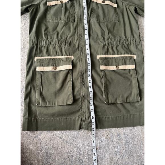 CAbi 722 Green Anorak Military Utility Cargo Jacket Zip Drawstring Waist Small - Picture 9 of 9